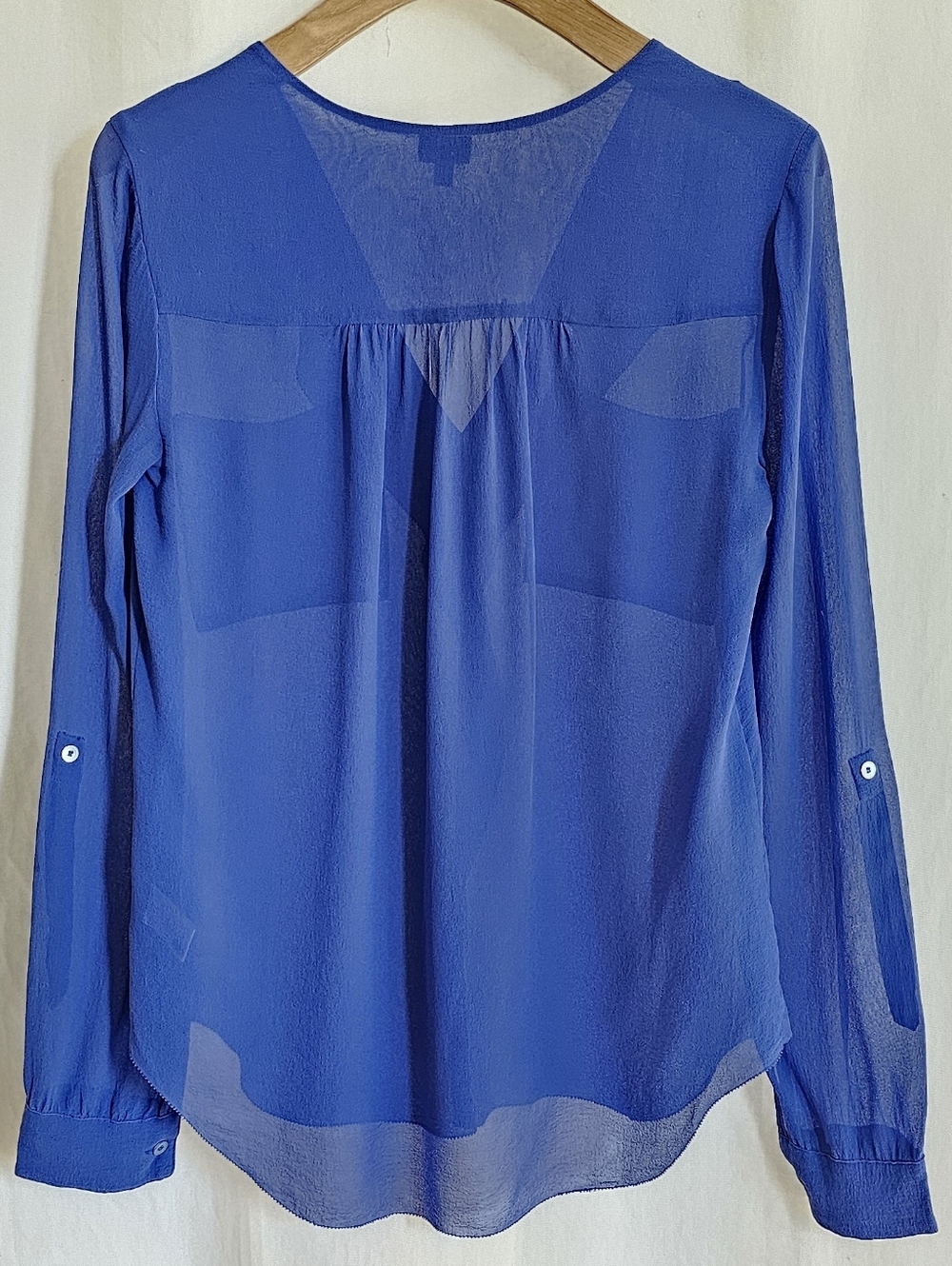 Aritzia Babaton Blue Silk Finley Blouse - Picture 5 of 16